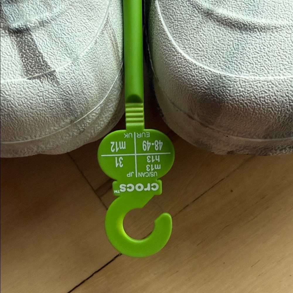 Crocs Echo Clog Marbled Grey‎ White Mens Size 13 Adjustable Turbo Strap NEW - Picture 12 of 16